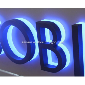 Front and Back Lit Channel letters Exterior Backlit Signs